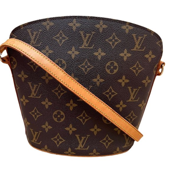 Louis Vuitton Black and Tan Monogram Crossbody Bag - Picture 2 of 11